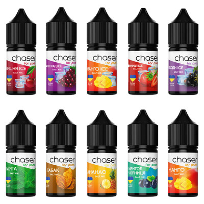 Жидкость на солевом никотине Chaser for Pods ICE 30 мл Жидкость на солевом никотине Chaser for Pods ICE 30 мл