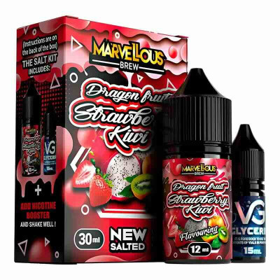 Жидкость на солевом никотине Marvellous Brew Salt 30 мл Dragon Fruit Strawberry Kiwi