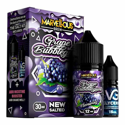 Жидкость на солевом никотине Marvellous Brew Salt 30 мл Grape Bubblegum