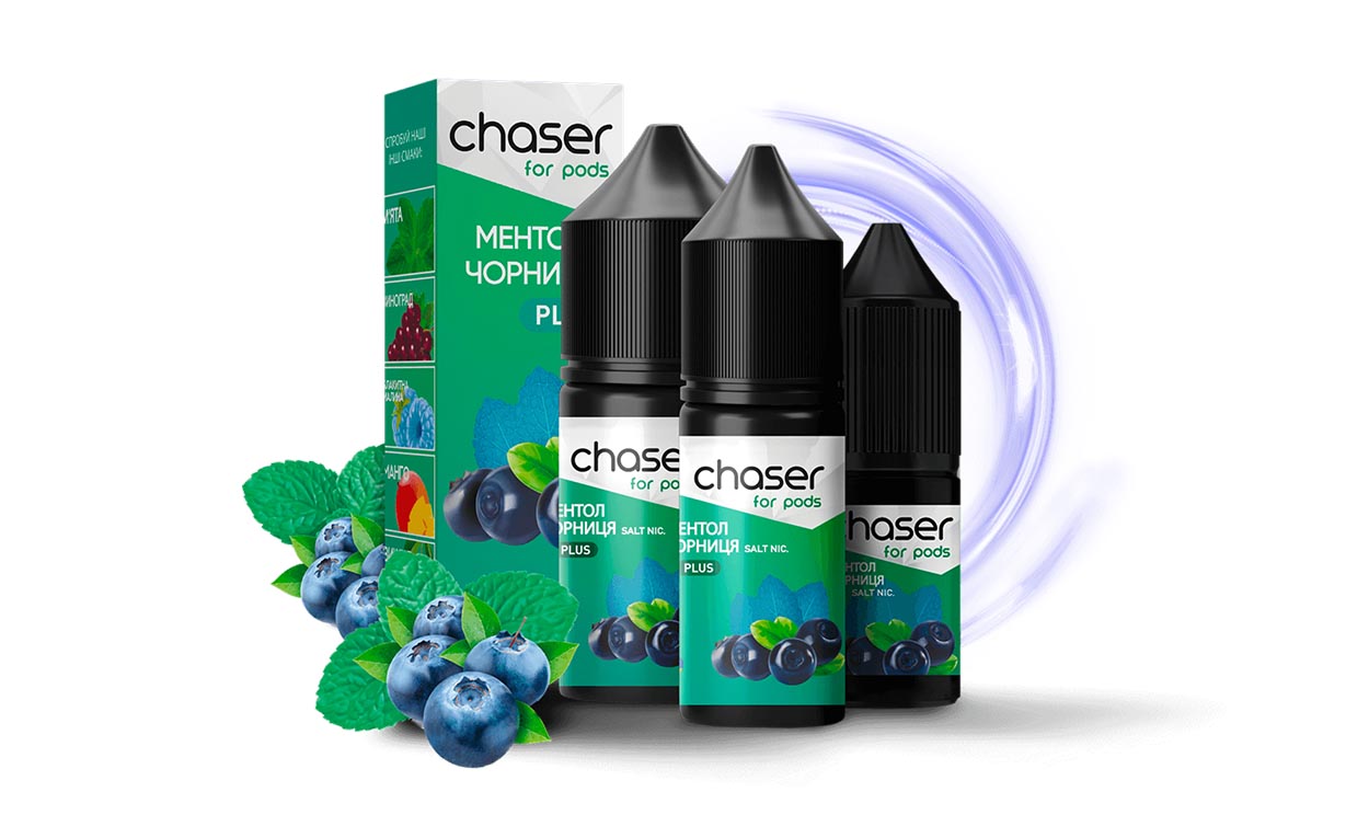 Рідини Chaser зі смаком чорниці та ментолу
