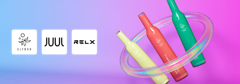 Одноразовые электронные сигареты ELF BAR, JUUL и RELX